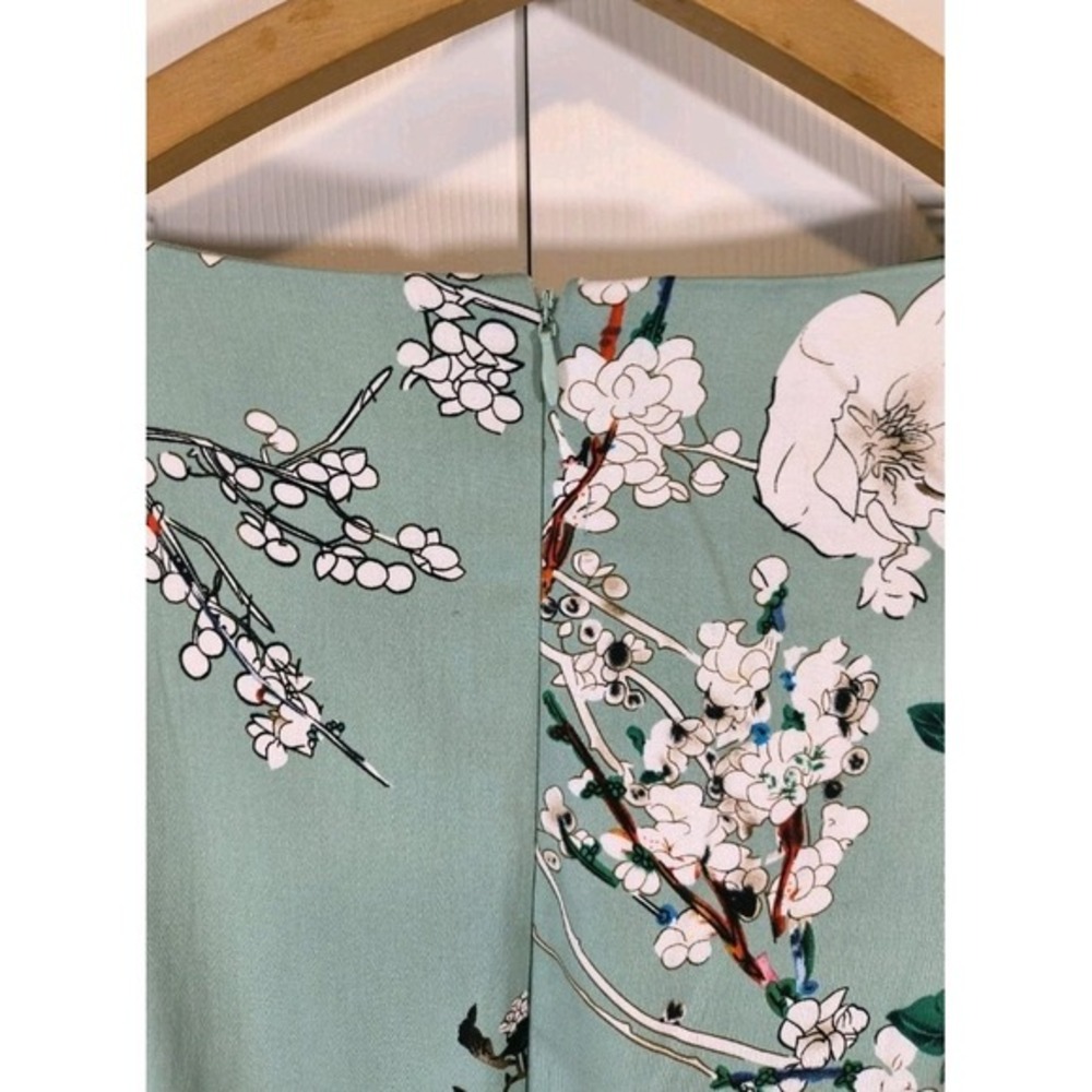GRACE KARIN Boatneck Sleeveless Vintage Tea Dress, XS Green Floral, Balletcore - Picture 3 of 6